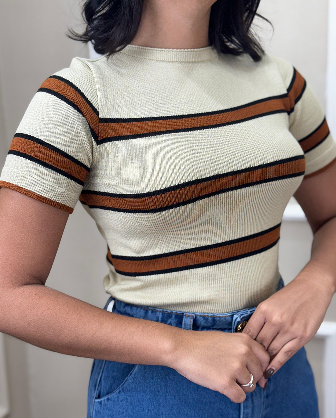 Blusa de Tricot listrada
