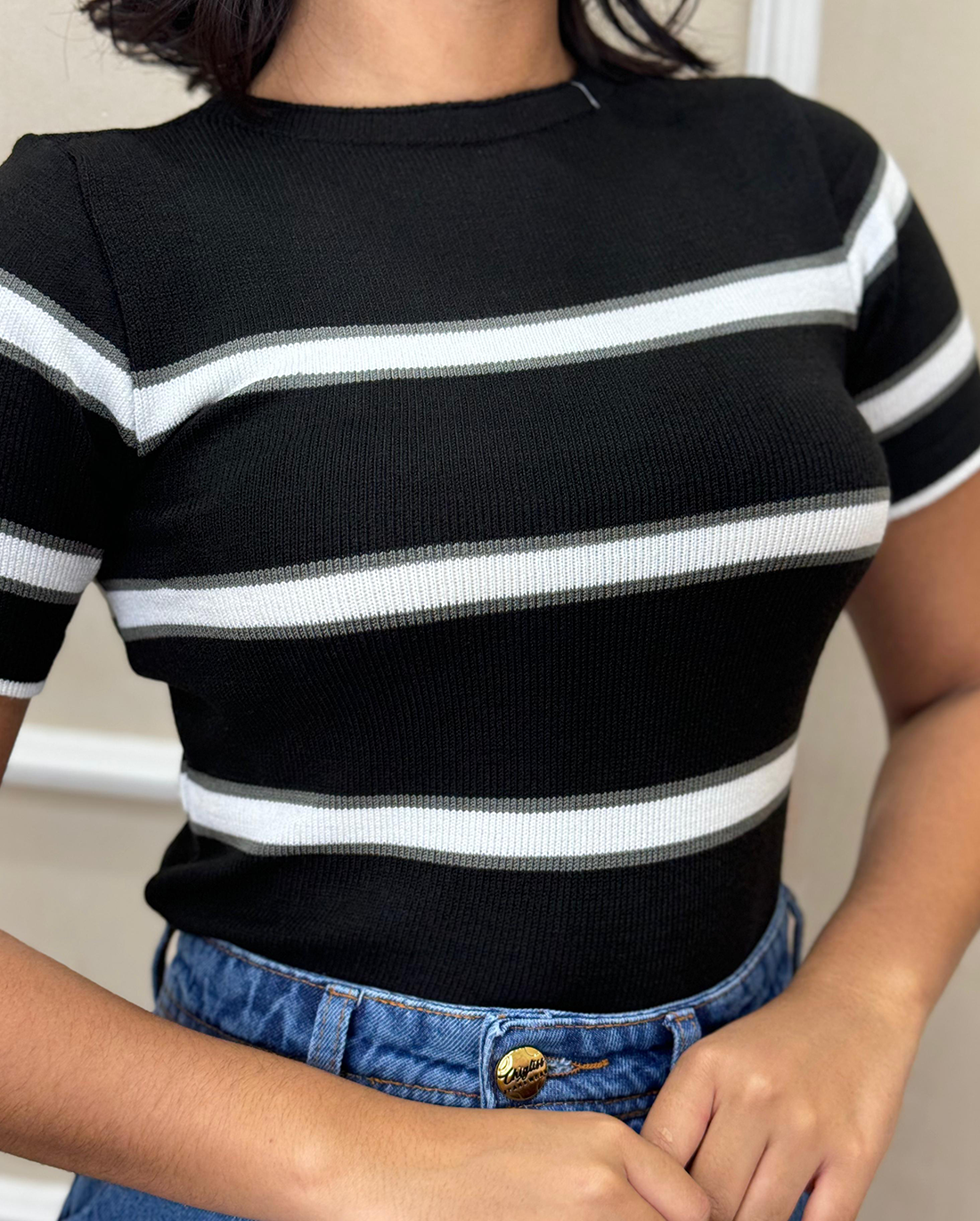 Blusa de Tricot listrada