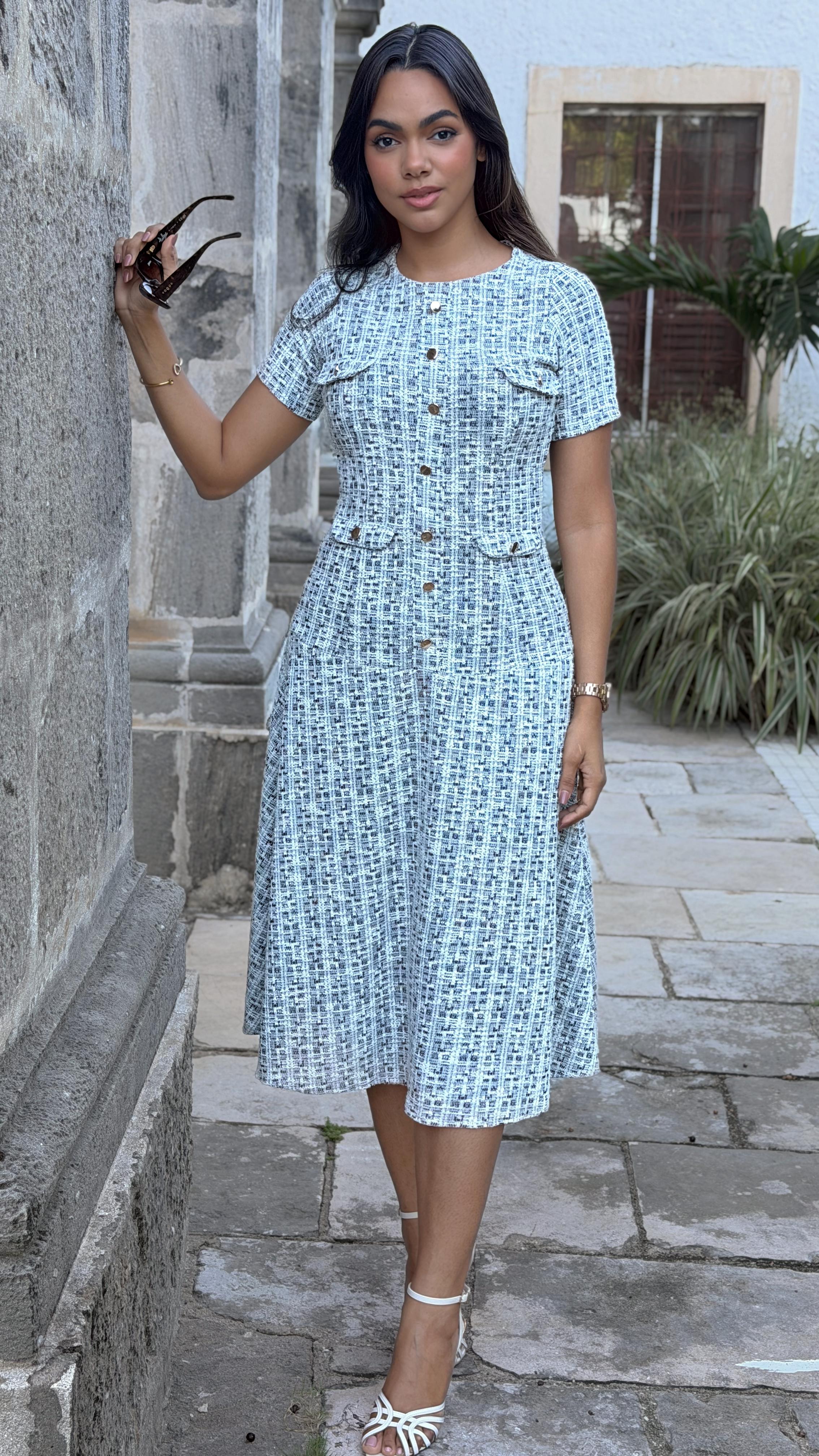 Vestido tweed Catarina