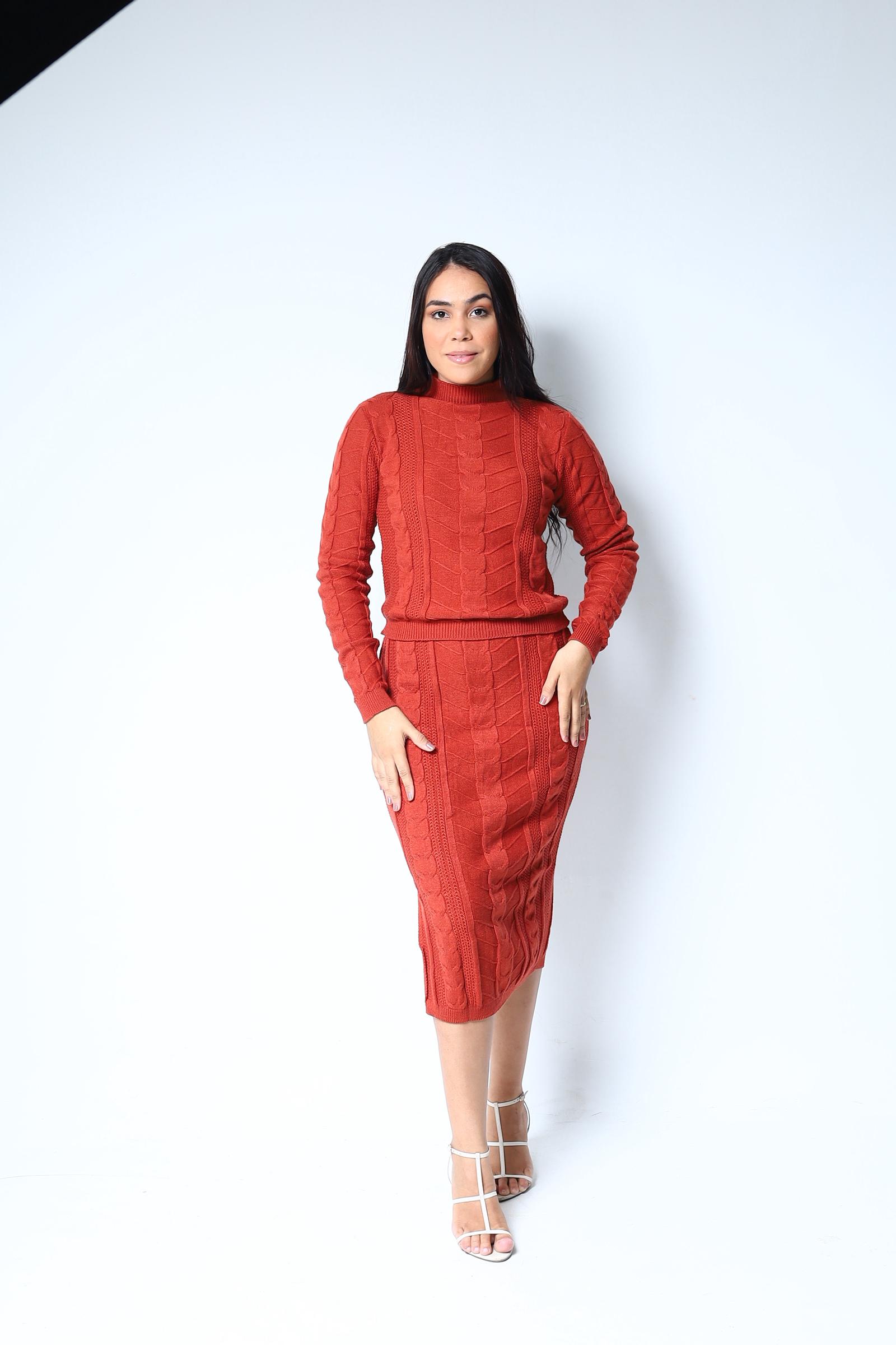 Conjunto de Tricot tramado