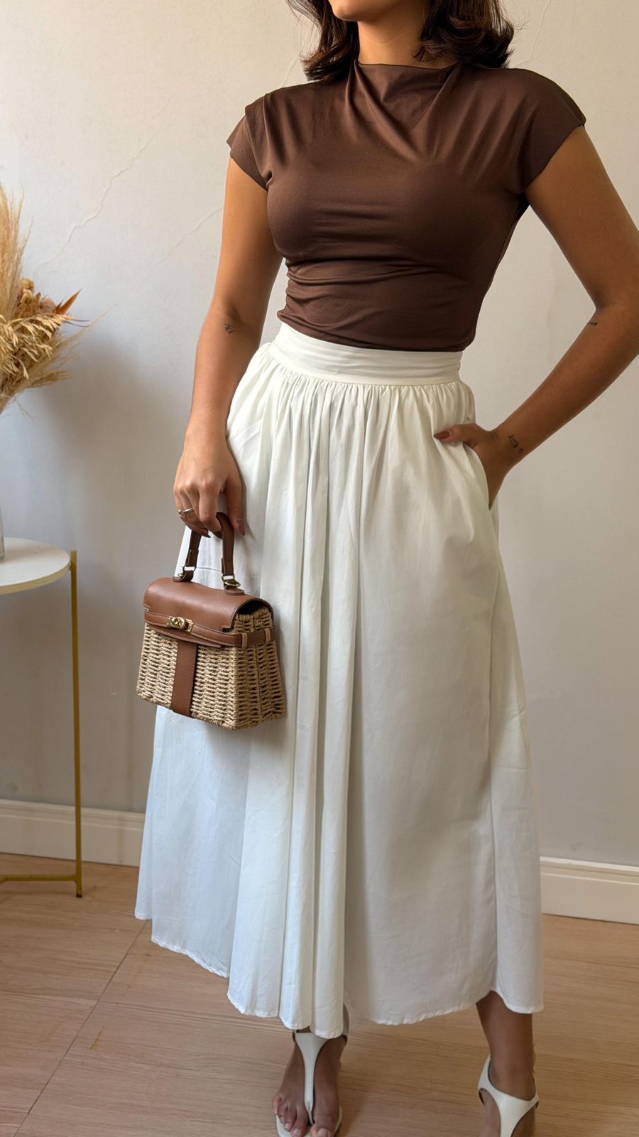Saia Tricoline Godê Adelaide