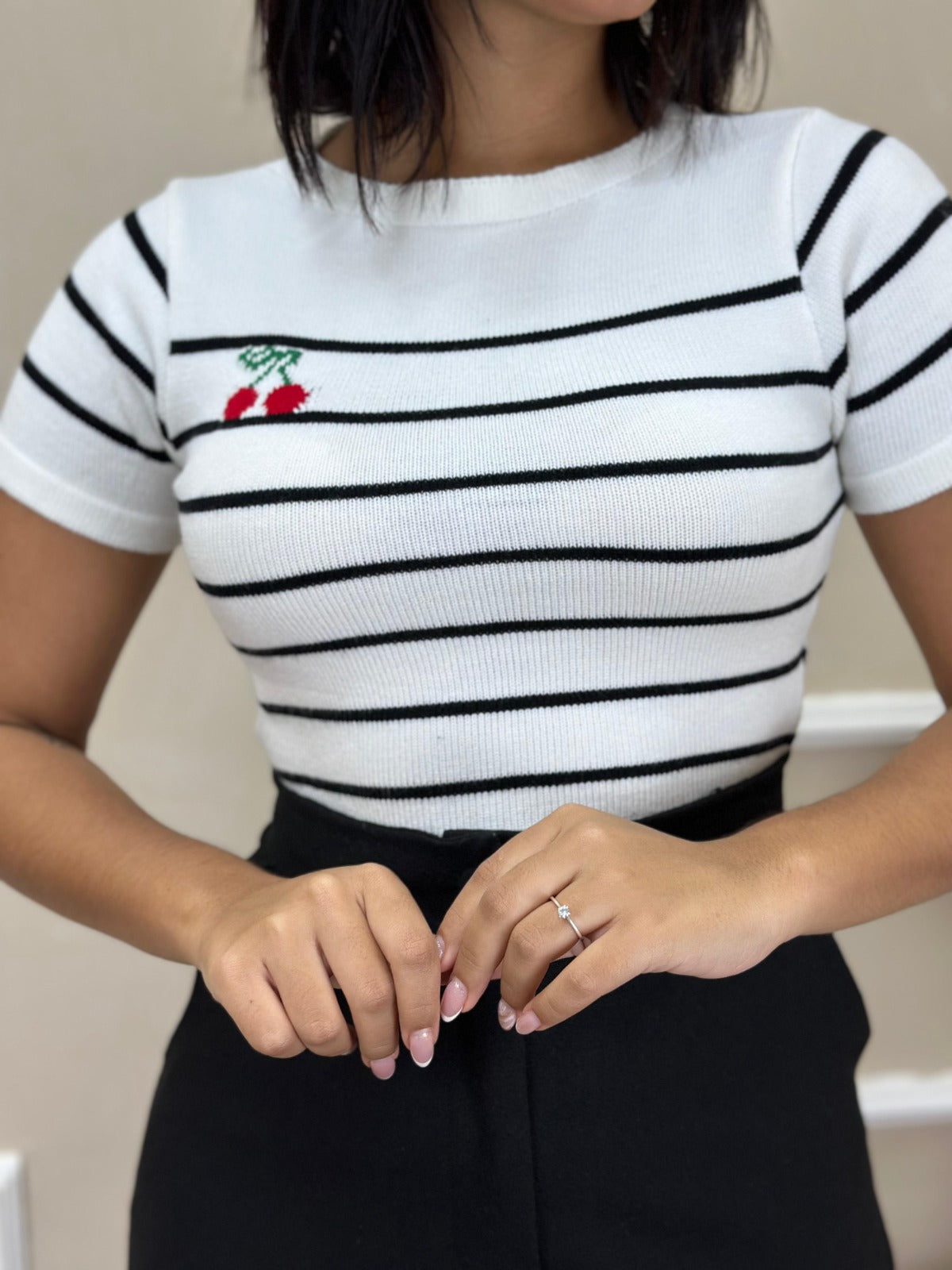 Blusa De Tricot Cherry Listrada