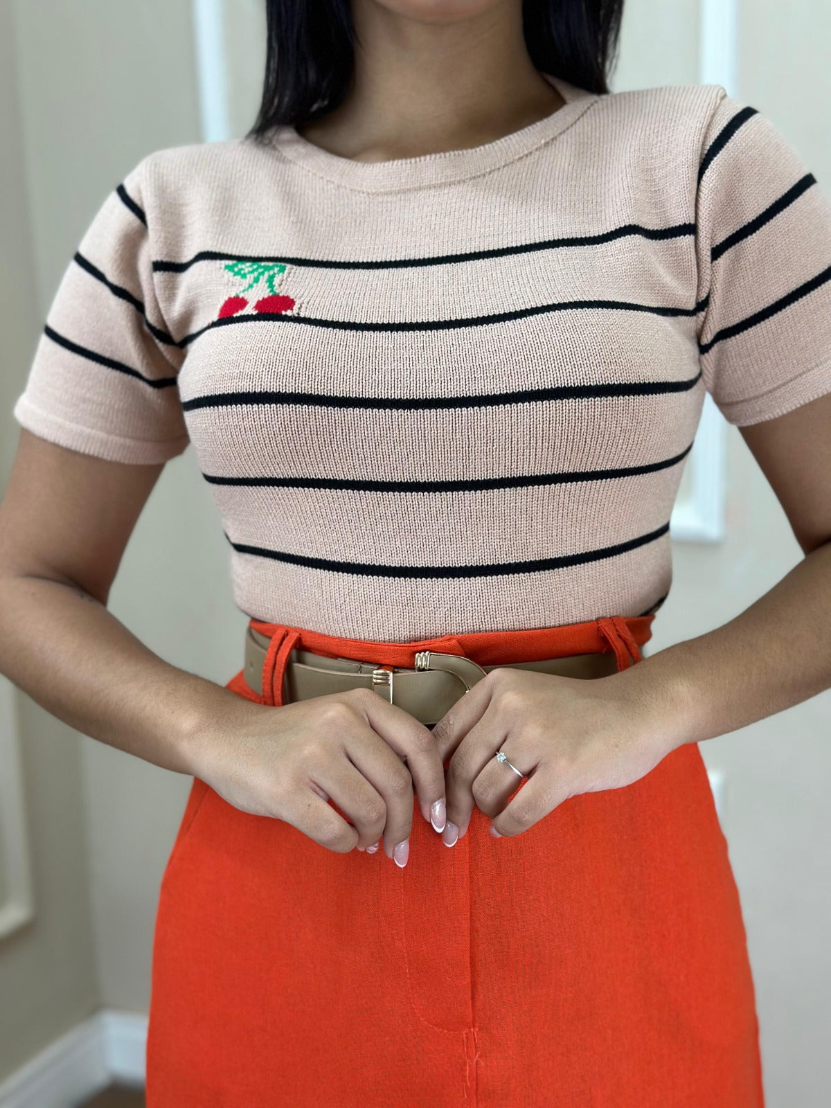 Blusa De Tricot Cherry Listrada